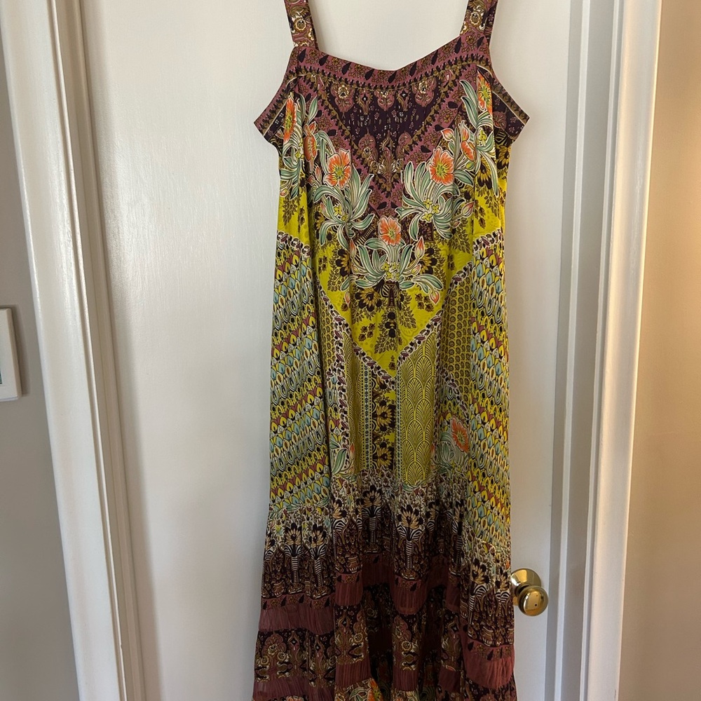 Anthropologie Multicolor Floral Maxi Dress